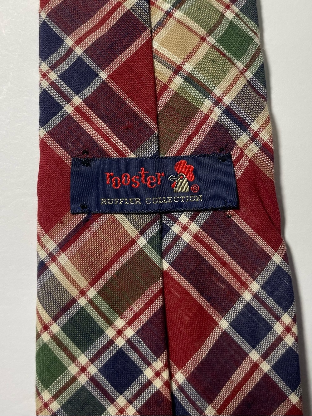 Rooster - Ruffler Collection Plaid Necktie - Picture 5 of 7